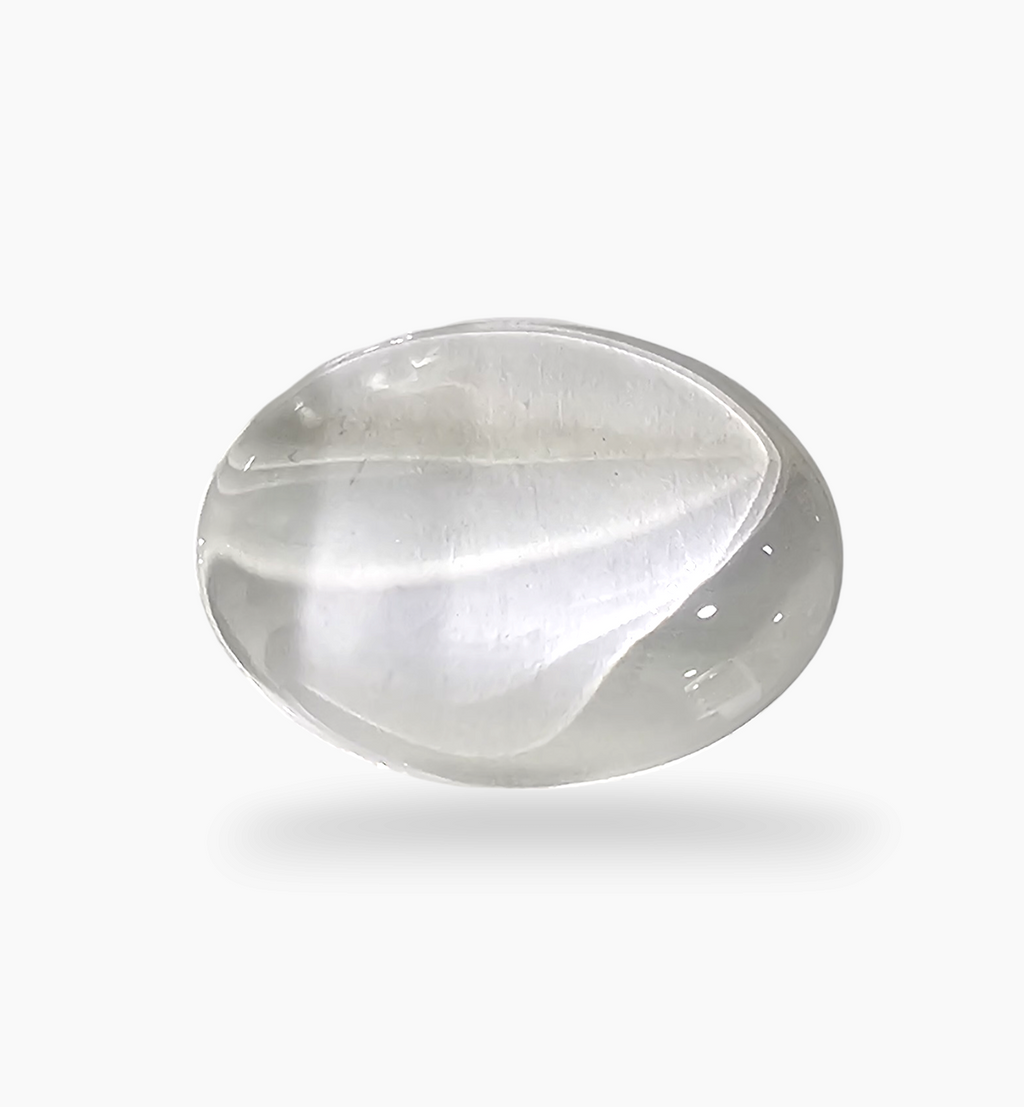 Natural White Topaz Stone 16.49 Carats Oval Cabochon Shape Size 20.5X10.2mm