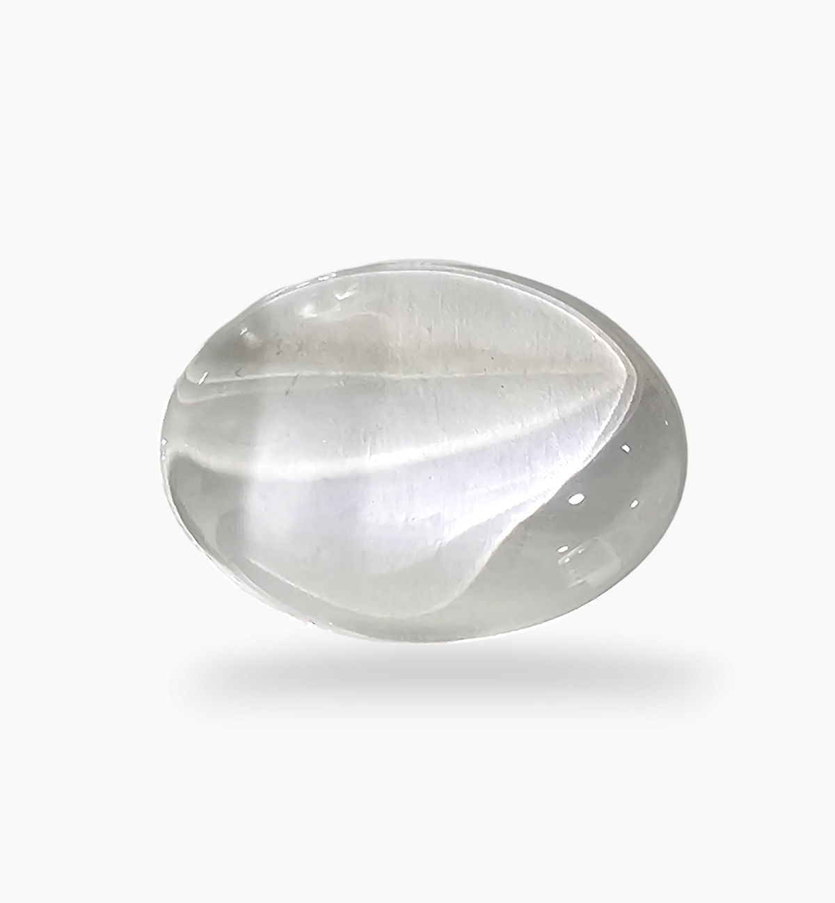 Natural White Topaz Stone 16.49 Carats Oval Cabochon Shape Size 20.5X10.2mm