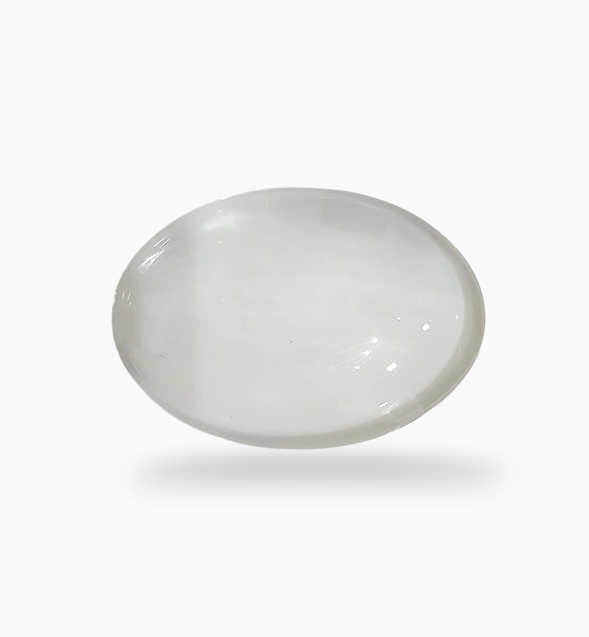 Natural White Topaz Stone 16.95 Carats Oval Cabochon Shape Size 20.5X10.5mm