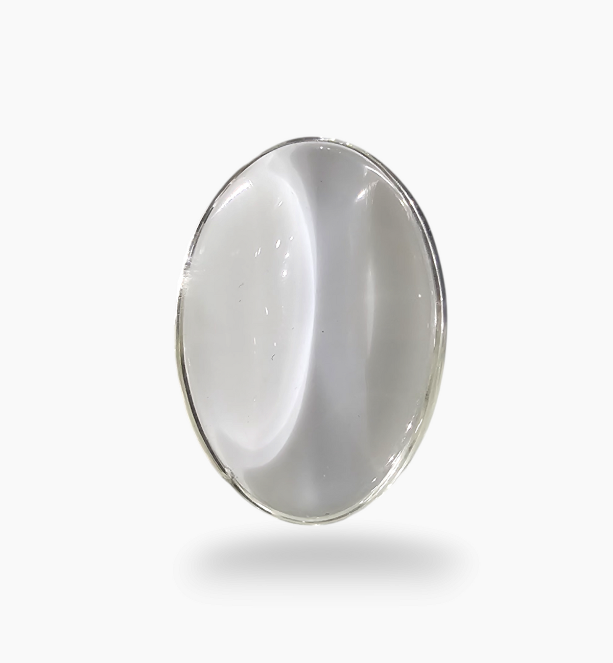Natural White Topaz Stone 17.01 Carats Oval Cabochon Shape Size 20.5X10.5mm