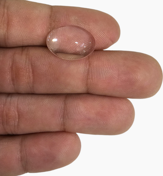 Natural White Topaz Stone 6.60 Carats Oval Cabochon Size 18X13mm