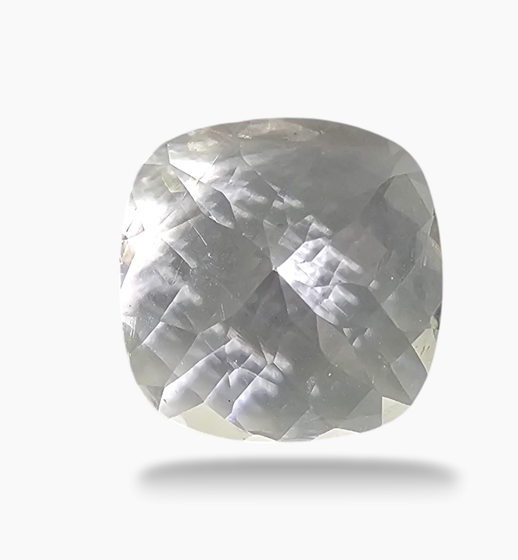 Natural White Topaz Stone 8.94 Carats Cushion Shape Size 14X14mm