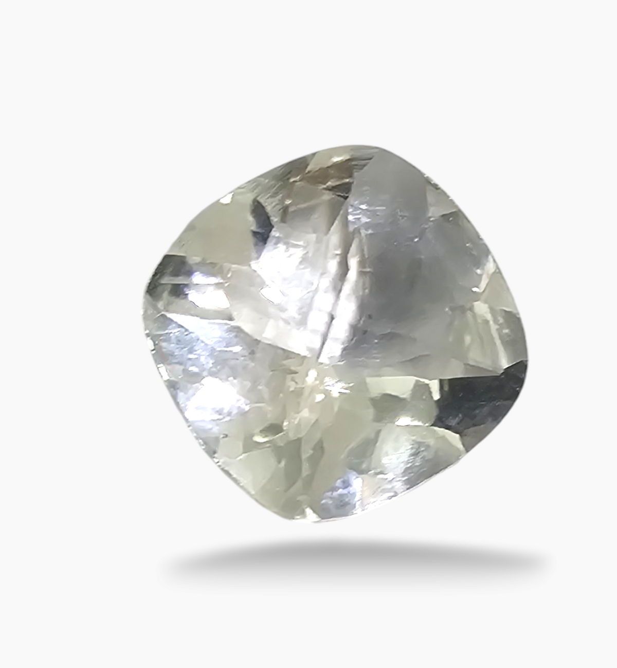 Natural White Topaz Stone 8.94 Carats Cushion Shape Size 14X14mm