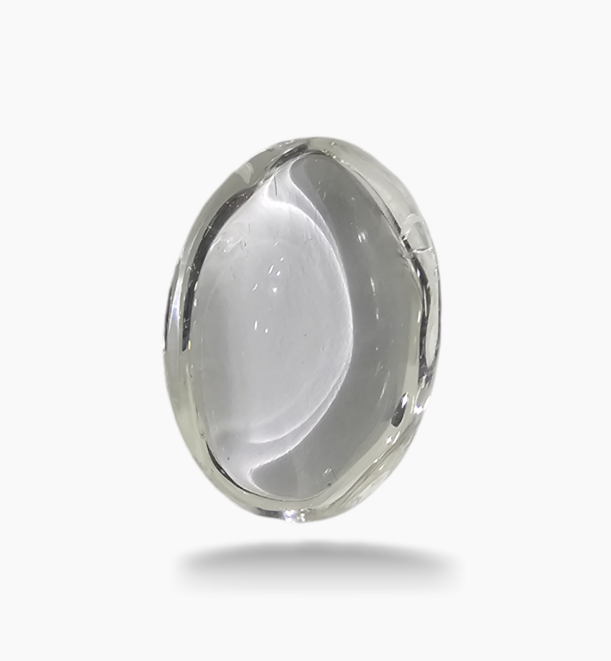 Natural White Topaz Stone 9.12 Carats Oval Cabochon Size 16.7X12mm