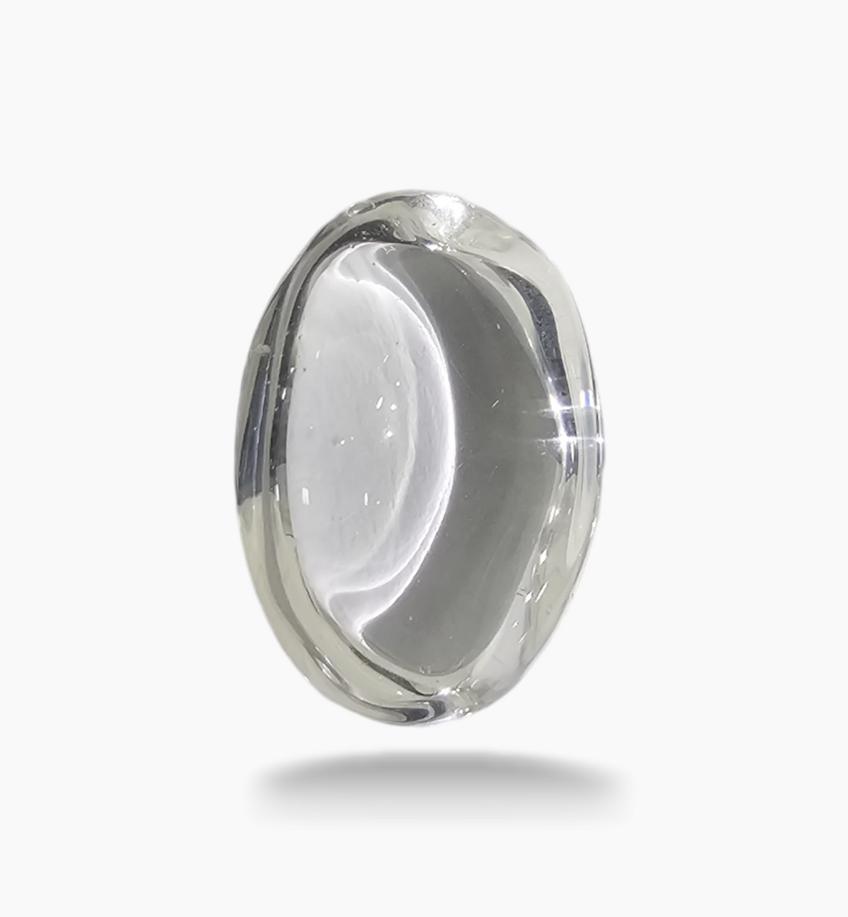 Natural White Topaz Stone 9.42 Carats Oval Cabochon Size 16.5X11.5mm