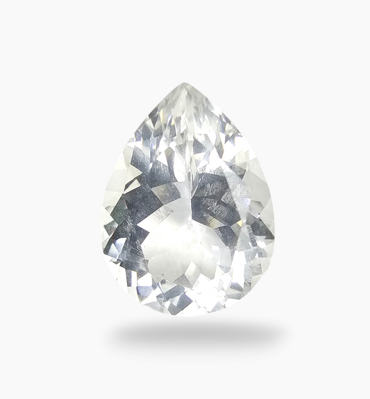 Natural White Topaz Stone 15.54 Carats Pear Shape Size 20X15mm