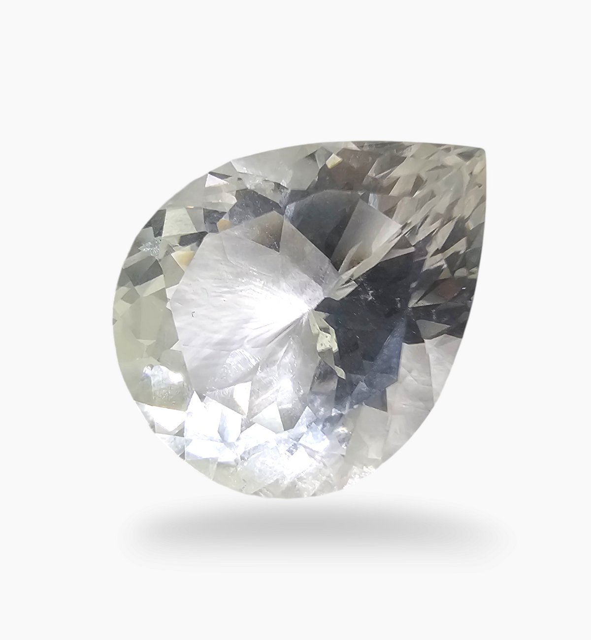 Natural White Topaz Stone 32.22 Carats Pear Shape Size 25X20mm