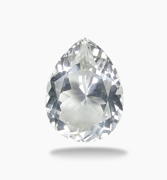 Natural White Topaz Stone 16.55 Carats Pear Shape Size 20X15.2mm