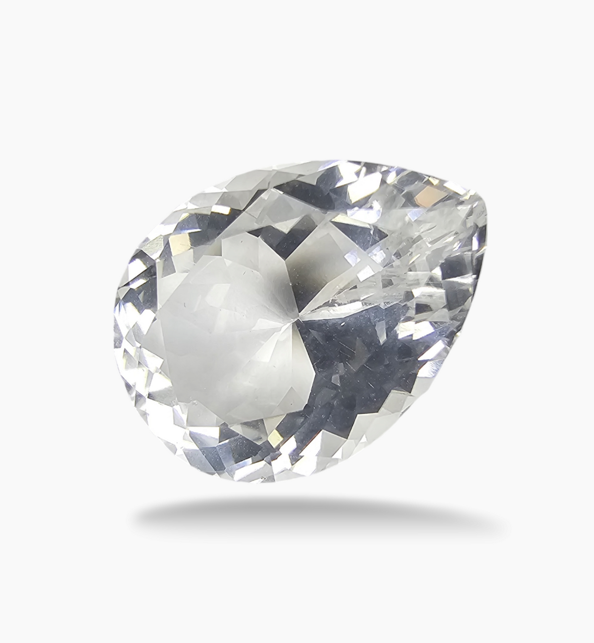 Natural White Topaz Stone 16.55 Carats Pear Shape Size 20X15.2mm