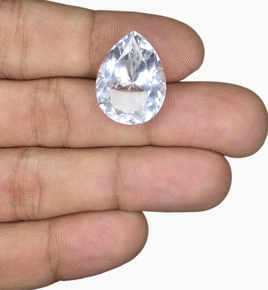 Natural White Topaz Stone 16.55 Carats Pear Shape Size 20X15.2mm