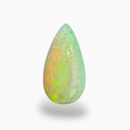 Natural White Color Ethiopian Opal Stone 6.8 Carats Pear Cabochon Shape 22.5X12mm