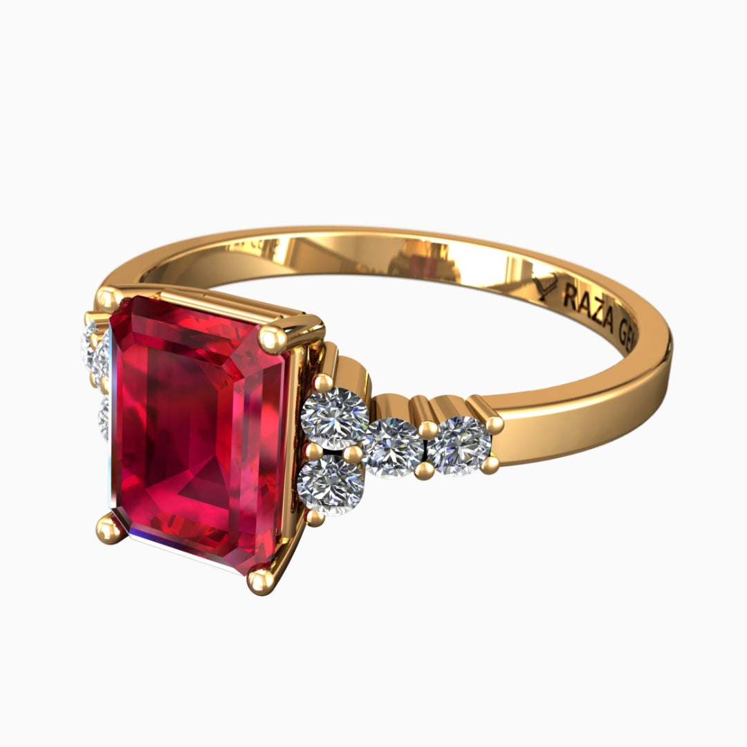 Hannah Ruby Ring 18K Yellow Gold