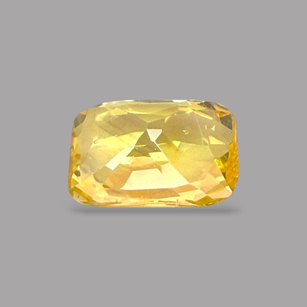 Yellow Sapphire Cushion Cut 4.85 Carats From Srilanka