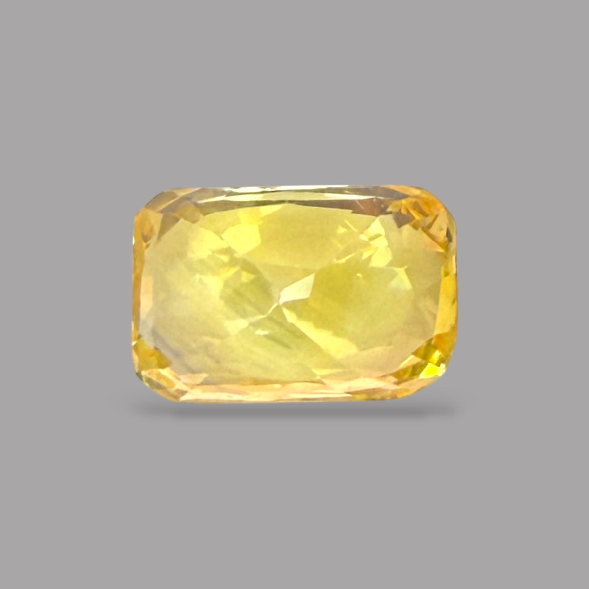 Yellow Sapphire Cushion Cut 4.85 Carats From Srilanka