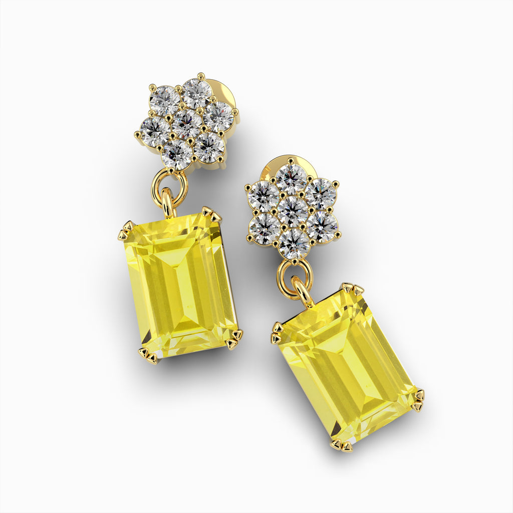 Yellow Citrine Earrings - Aleks
