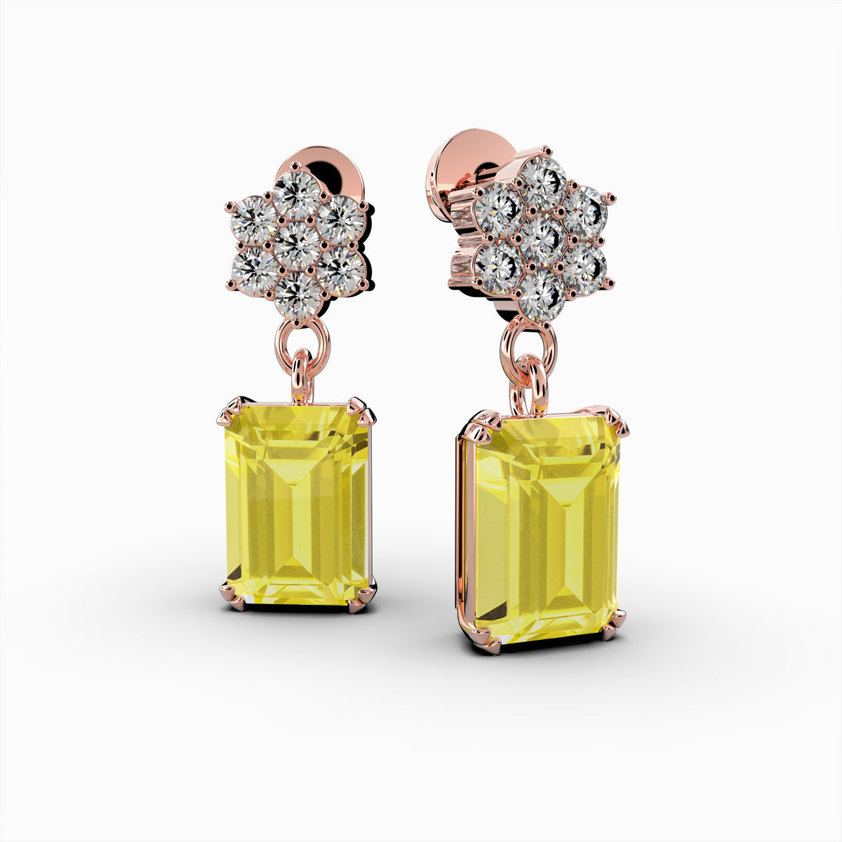 Yellow Citrine Earrings - Aleks