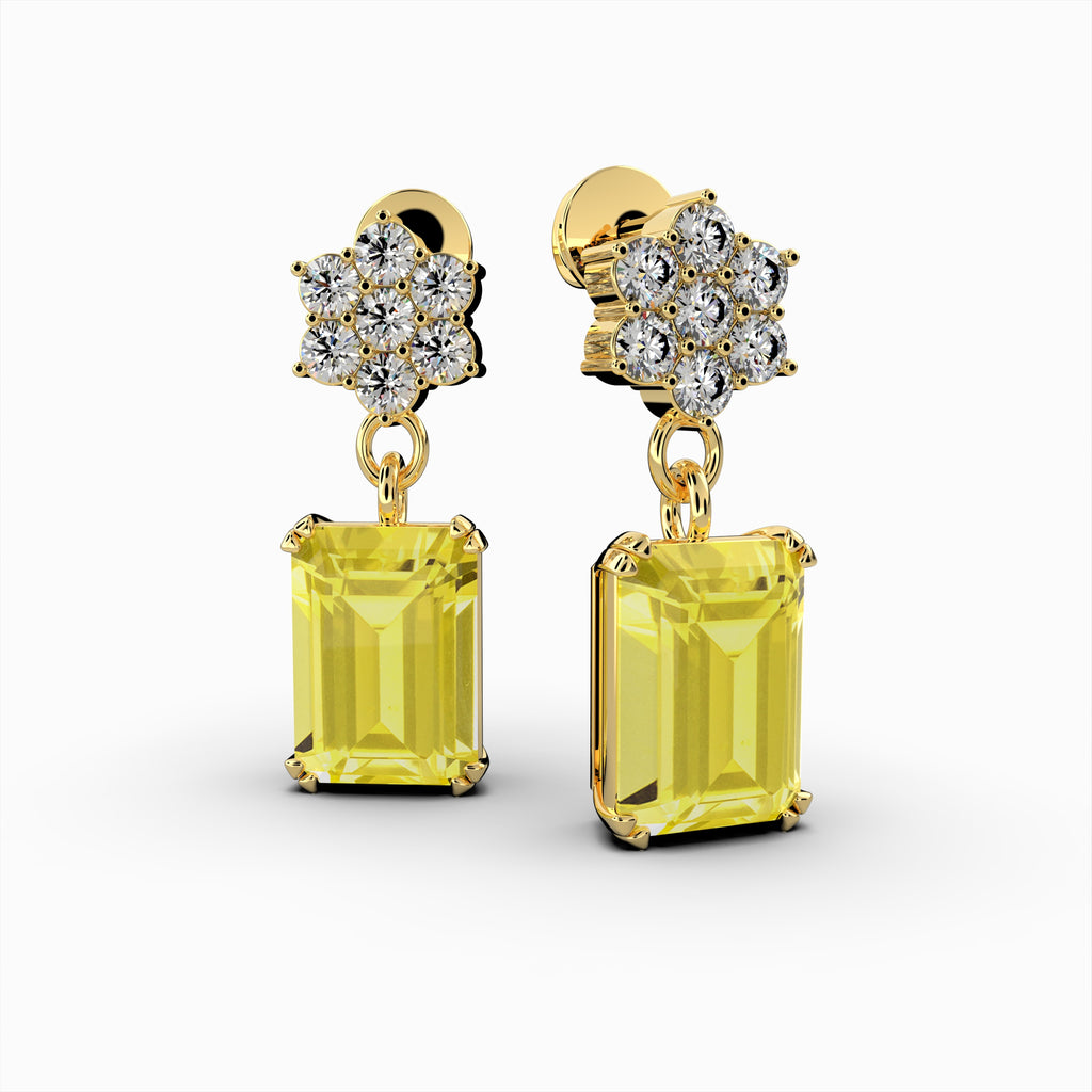 Yellow Citrine Earrings - Aleks