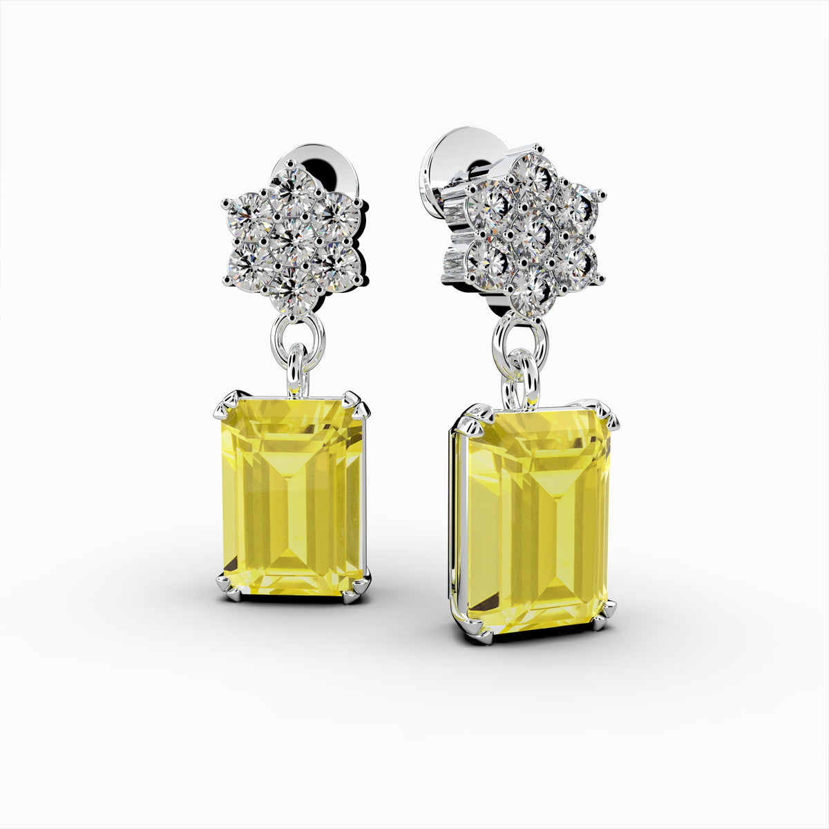 Yellow Citrine Earrings - Aleks