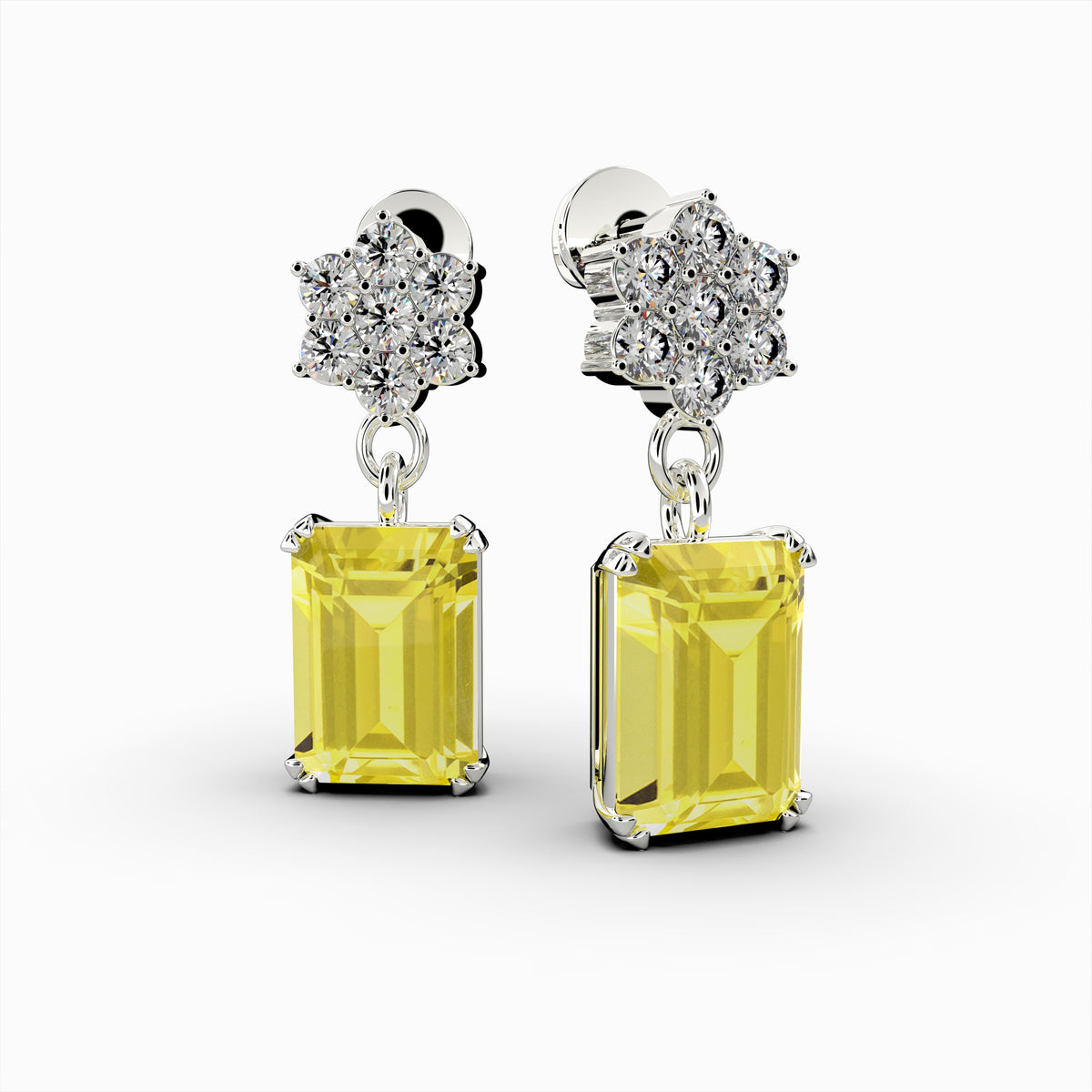 Yellow Citrine Earrings - Aleks