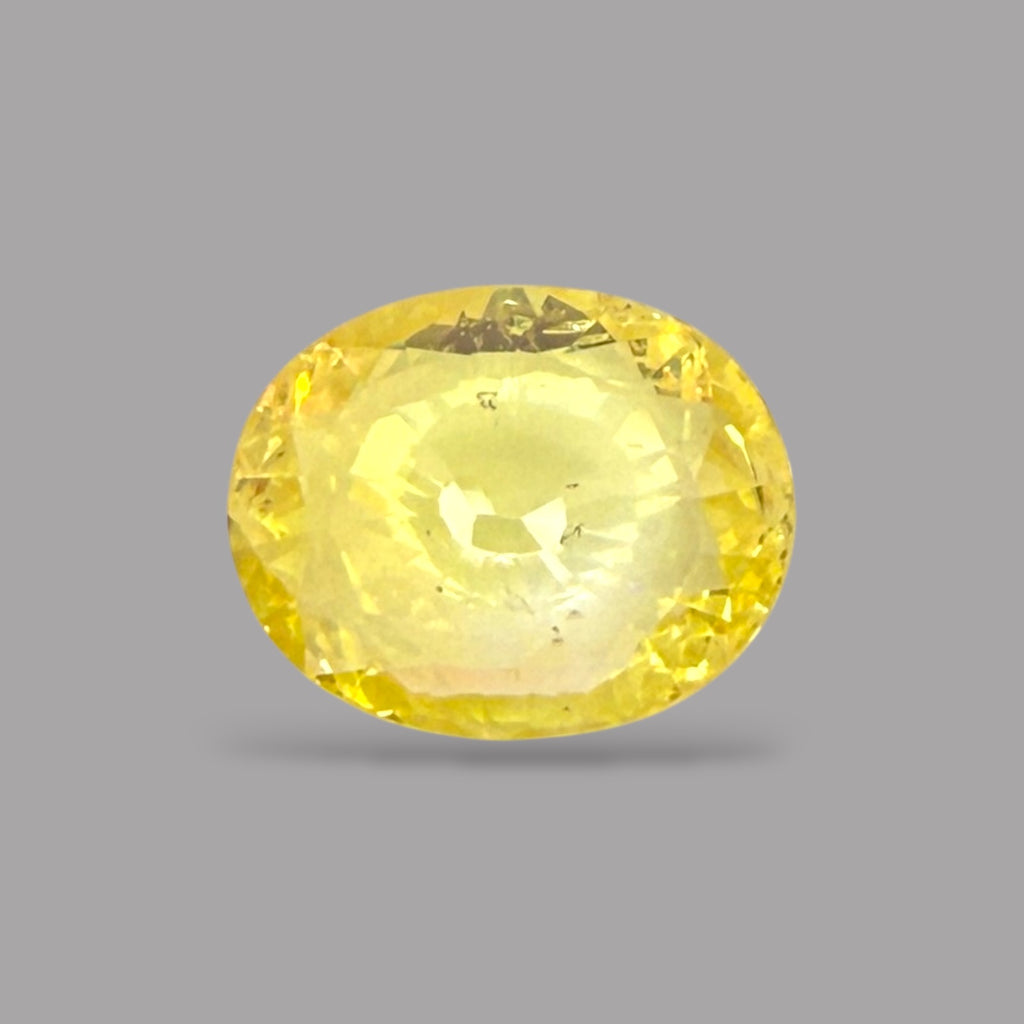 Yellow Sapphire Oval 4.60  Carats 12.37 x 9.83 x 4.38 mm From Srilanka