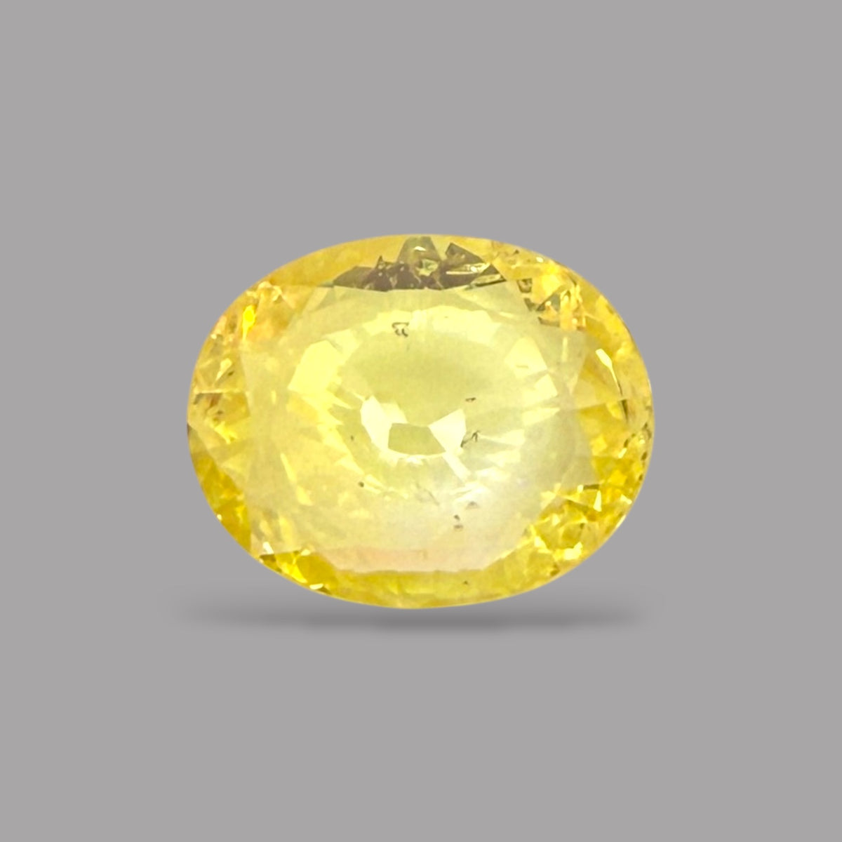 Yellow Sapphire Oval 4.60  Carats 12.37 x 9.83 x 4.38 mm From Srilanka