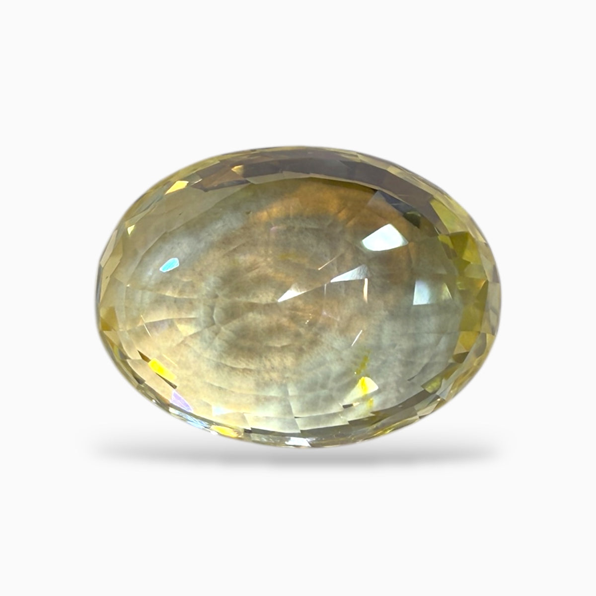 Yellow Sapphire Precious Stone Oval 8.47 Carats From Srilanka 100 % Natural