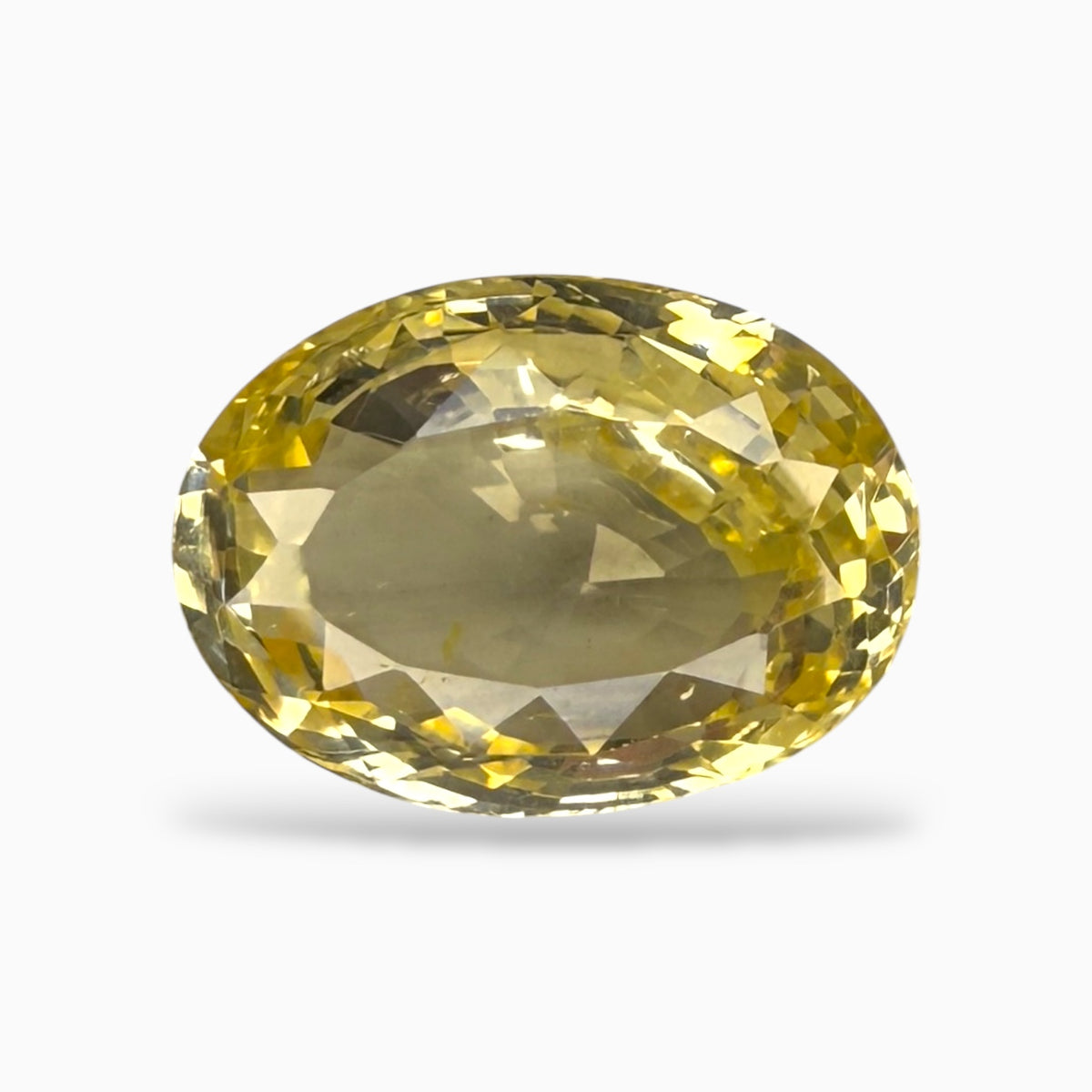 Yellow Sapphire Precious Stone Oval 8.47 Carats From Srilanka 100 % Natural