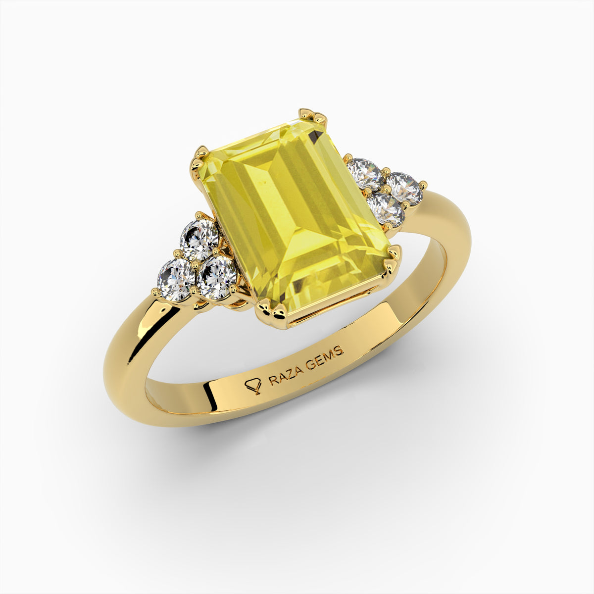 Yellow Citrine Rings - Alina
