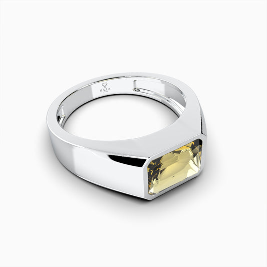 Yellow Sapphire Rings for Men - Aleksandr