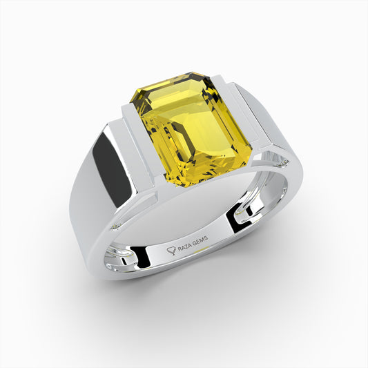 Yellow Sapphire Rings for Men - Maxim