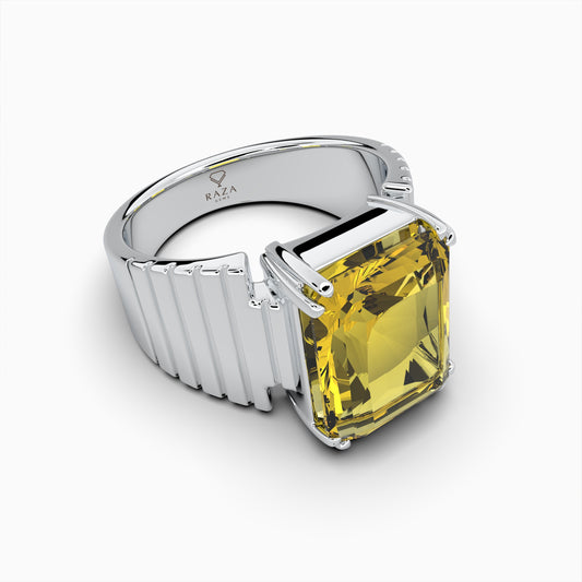 Yellow Sapphire Rings for Men - Mikhail