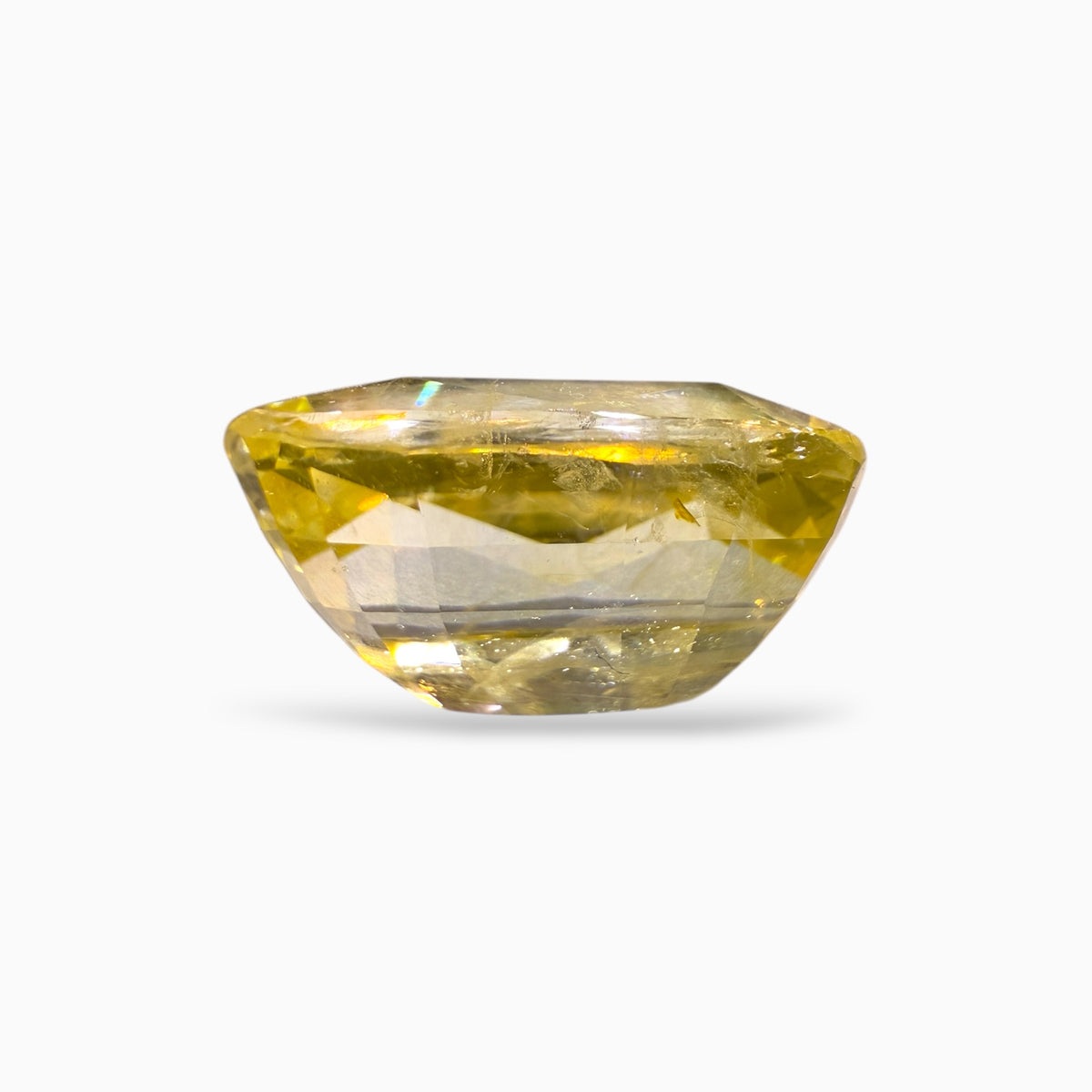 Yellow Sapphire Precious Stone Cushion Cut 9.58 Carats Unheated From Srilanka IGI Certified