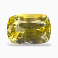 Yellow Sapphire Precious Stone Cushion Cut 9.58 Carats Unheated From Srilanka IGI Certified