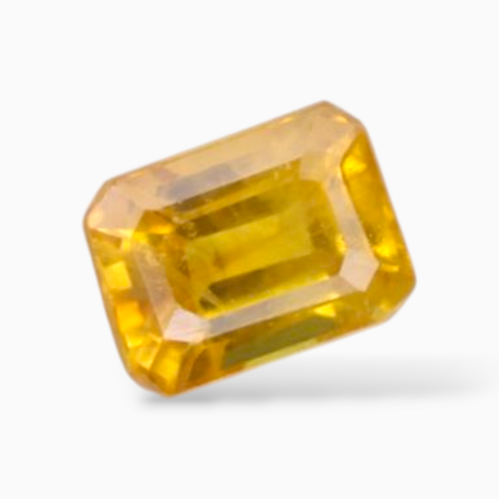 Yellow Sapphire Stone Emerald Cut Shape 0.35 Carats & 4.1x3.1mm Size