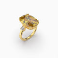 Natural Citrine Stone Ring - Remi