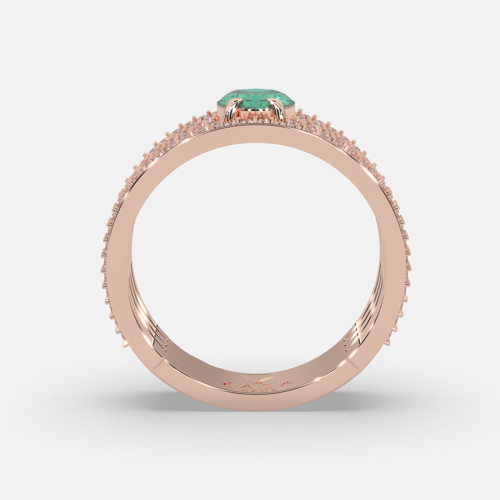 Zubaida Emerald Ring 18k Rose Gold