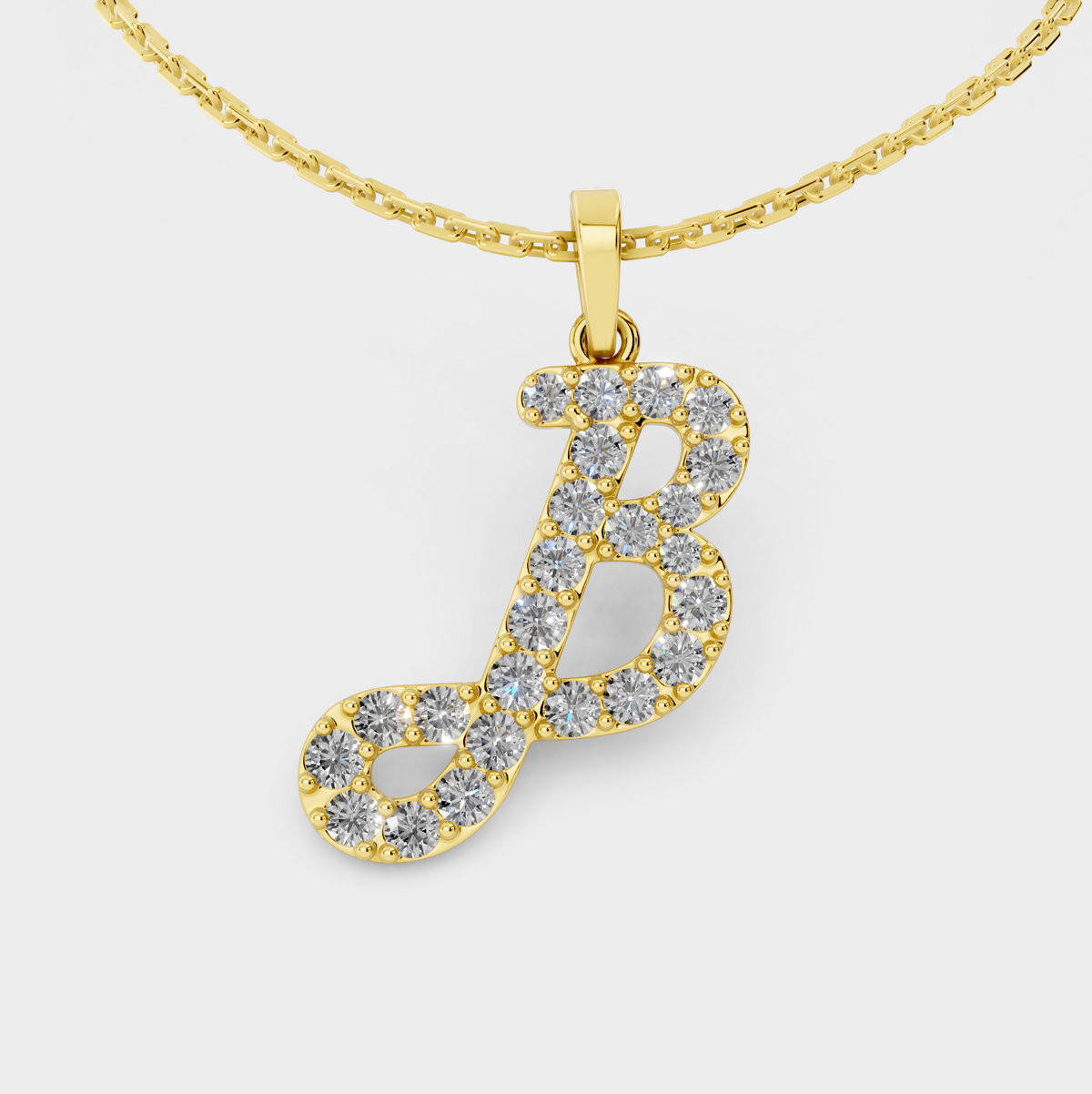 B Letter Pendant (Gold)