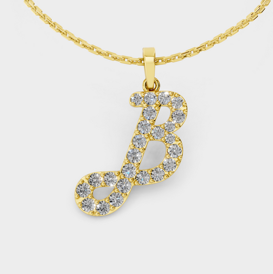 B Letter Pendant (Gold)