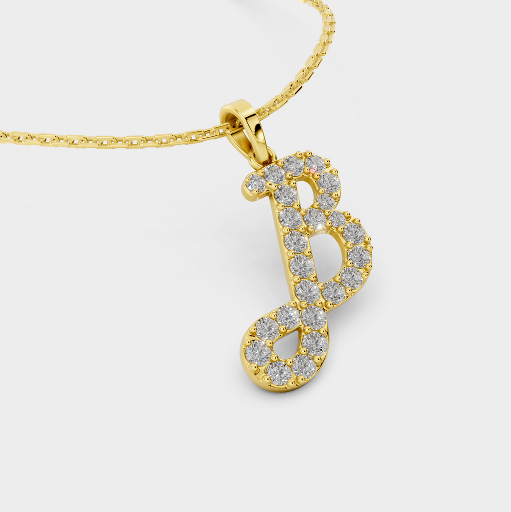 B Letter Pendant (Gold)