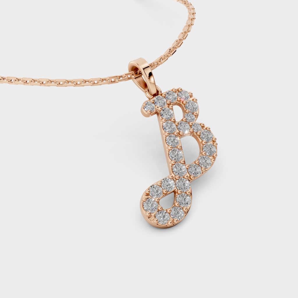 B Letter Pendant (Gold)