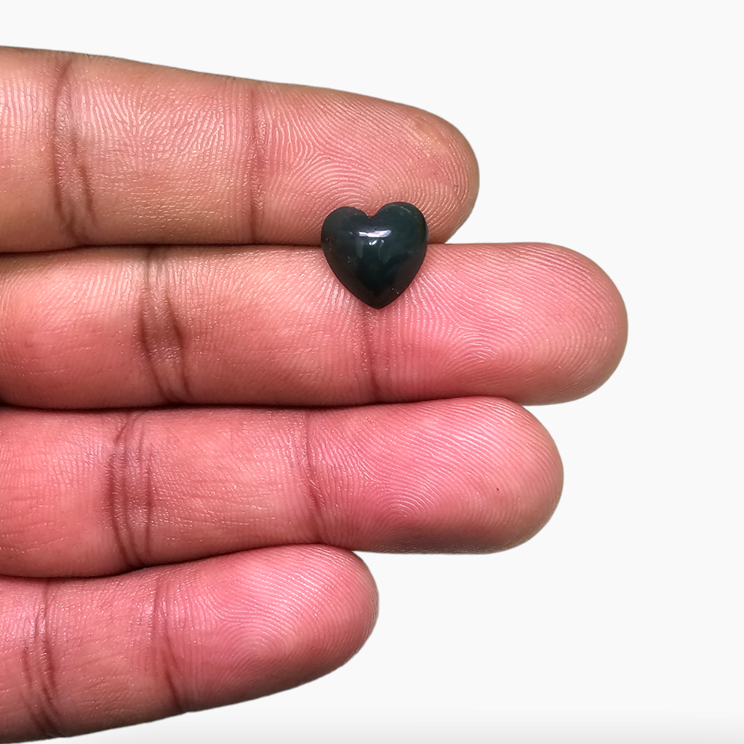 Natural Bloodstone 2.4 Carats Heart Shape ( 10 mm )