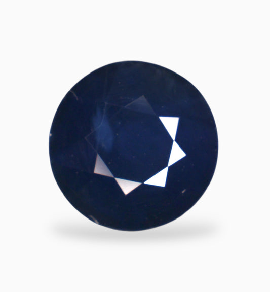 Natural Blue Sapphire Stone 1.77 Carats Round Shape 6.8x6mm