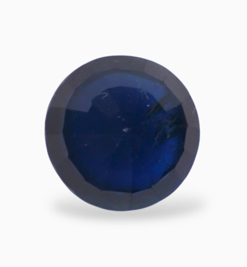 Natural Blue Sapphire Stone 1.77 Carats Round Shape 6.8x6mm
