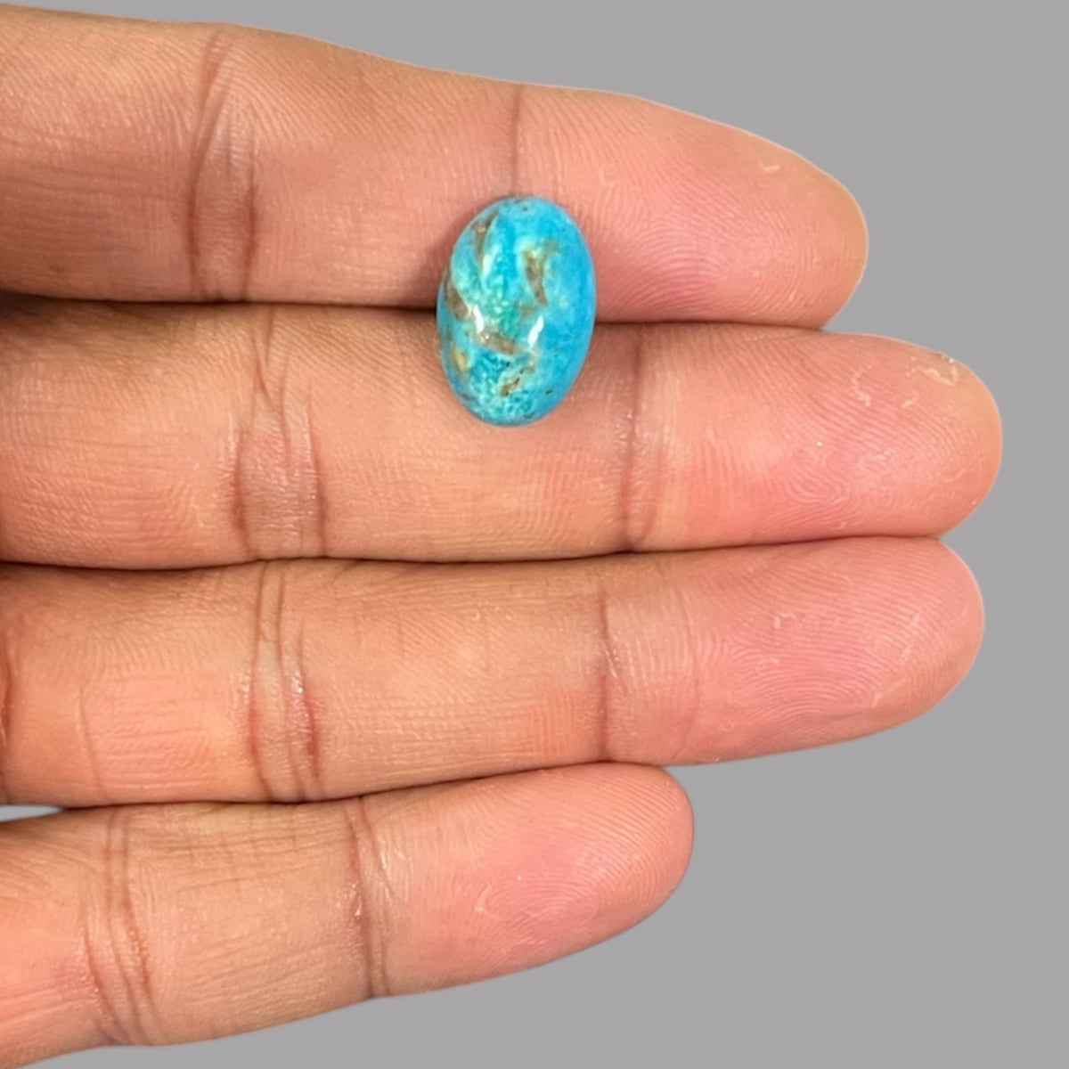 buy firoza stone 6.78 Carats 15.9 x 10.9 x 5.8 mm in Oval