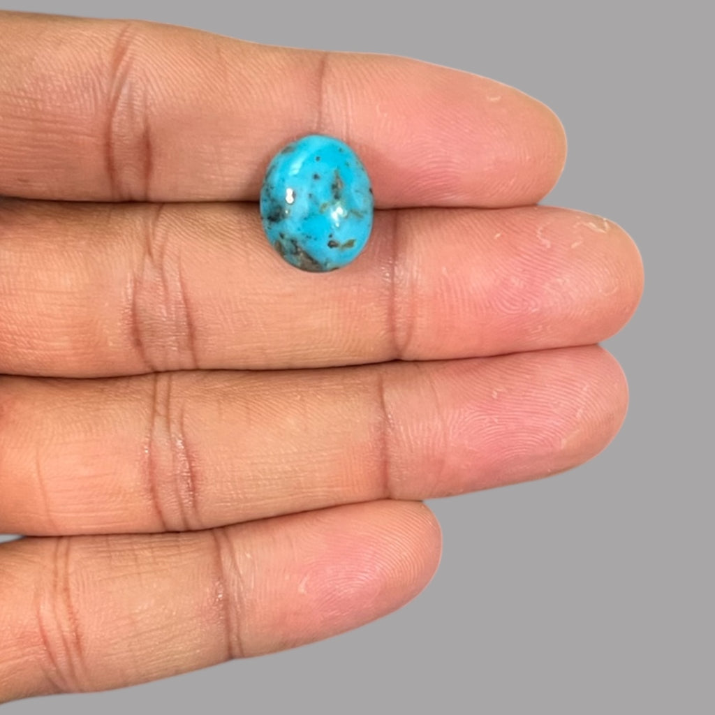buy firoza stone 7.36 Carats 14.4 x 12 x 6 mm in Oval