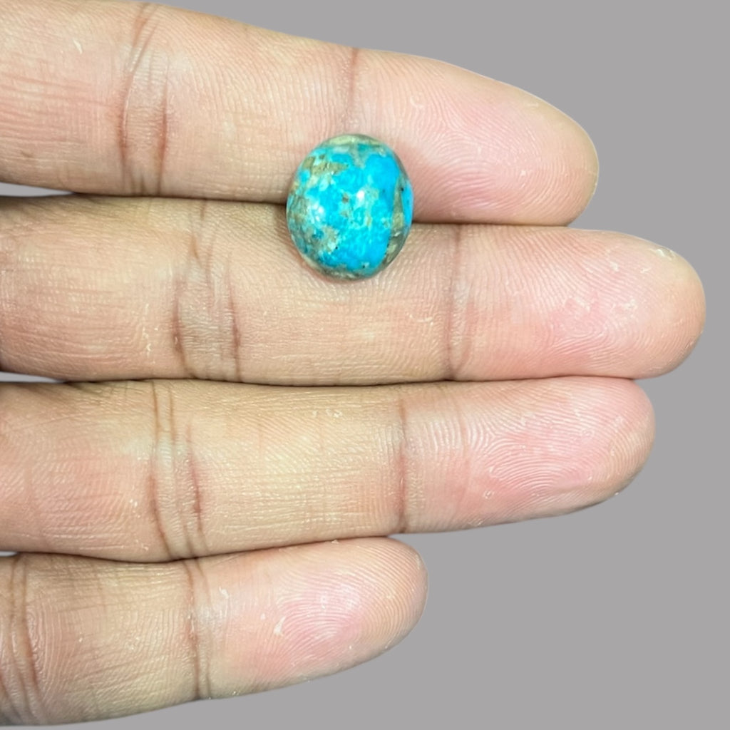 buy firoza stone online 7.75 Carats 14.3 x 12.4 x 6.3 mm in Oval
