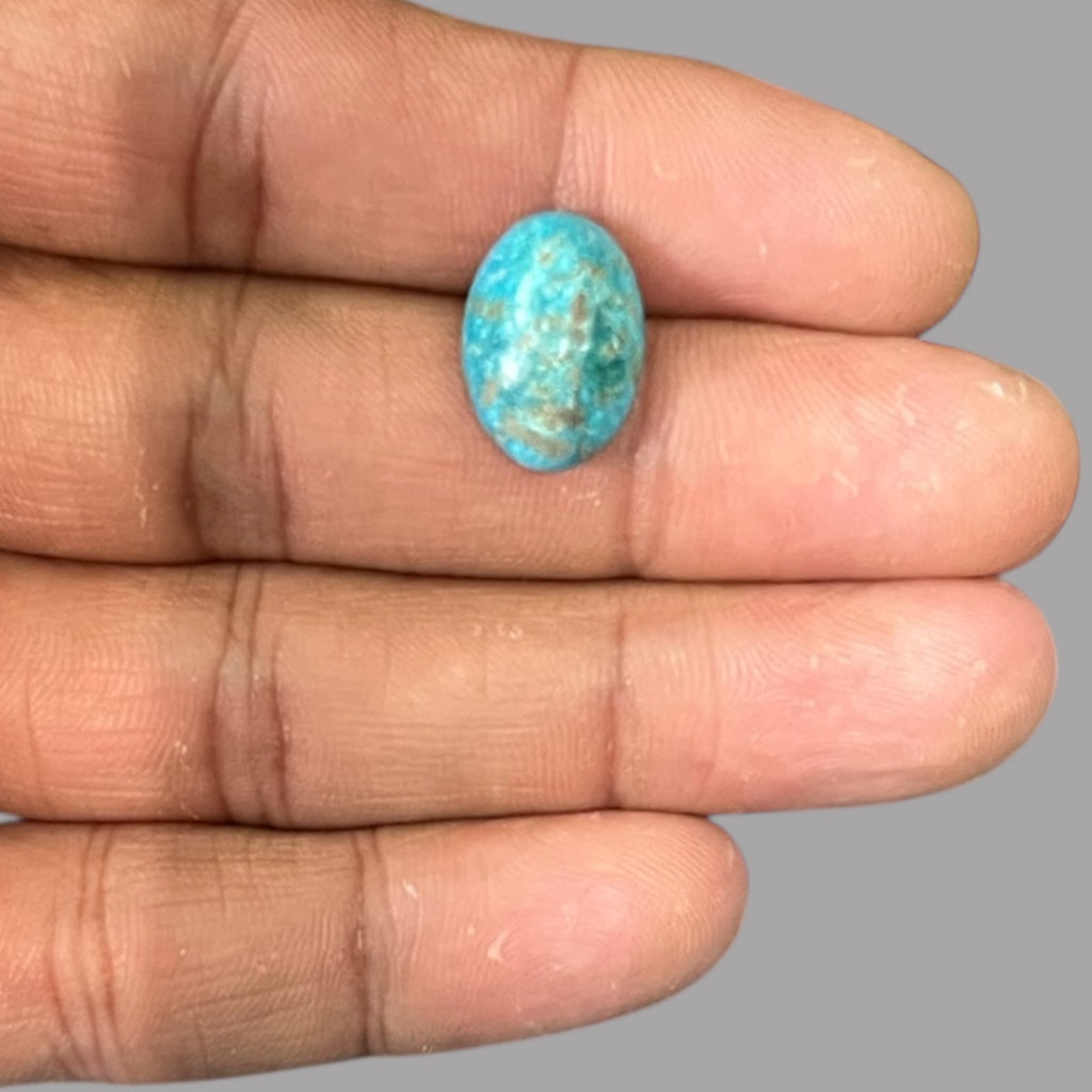 buy real turquoise stone 7.15 Carats 15.8 x 11 x 6 mm in Oval 