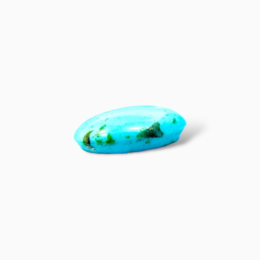 Natural Iran Turquoise 7.61 Carats Oval Cabochon Shape (10X19 mm )
