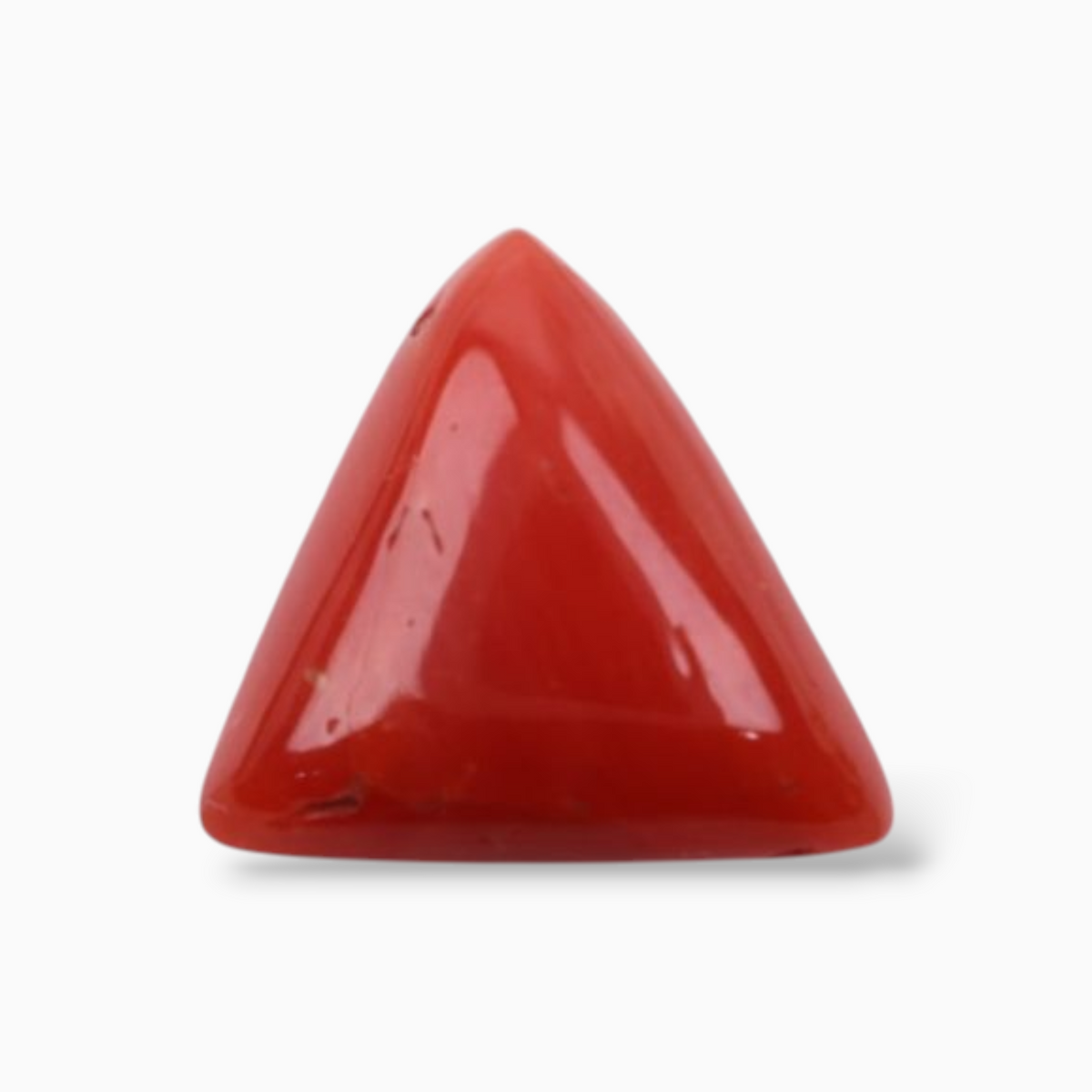 Buy Now Best Coral Stone For Sale 2.91 Carats Triangle Shape Size 9.5mm