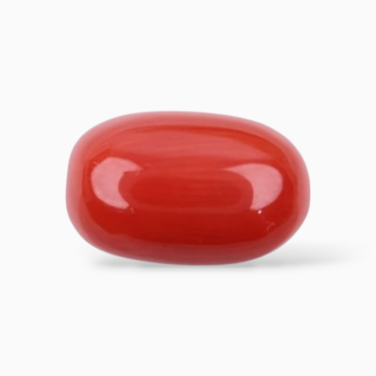 Sale On Red Coral Stone 4.81 Carats In Oval Cabochon Shape 11.5x7.3mm Size